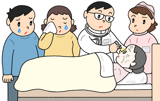 施設で最期を看取る家族